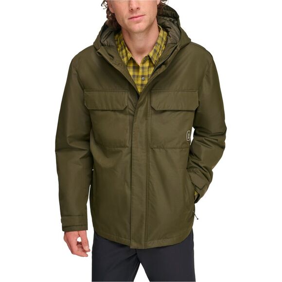 BASS OUTDOOR Mens Performance Hooded Pocket Windbreaker Jacket NWT
